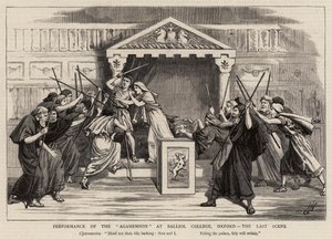 Performance of the Agamemnon at Balliol College, Oxford, the Last Scene by Harry Hamilton Johnston