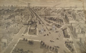 Brooklyn Plaza of the Manhattan Bridge, c.1917 by Harry M. Pettit