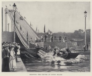 Shooting the Chutes at Coney Island by Harry M. Pettit