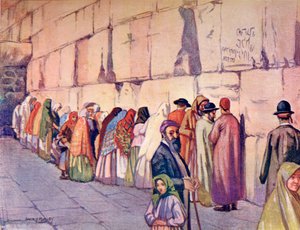 The Wailing Wall, Jerusalem, Palestine, c. 1910, from A Book of Modern Palestine by Richard Penlake
