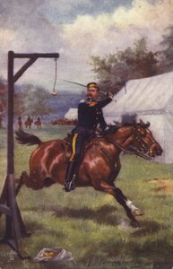 British Soldier of the 10th Hussars Lemon Cutting