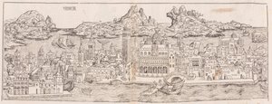 1930 Reprint of the View of Venice from the Nuremberg Chronicle (Cropped) by Hartmann Schedel