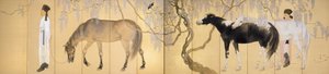 Visiting a Hermit by Hashimoto Kansetsu