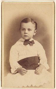 Unidentified Little Boy Wearing a Bow Tie, Seated by Hastings and White and Fisher