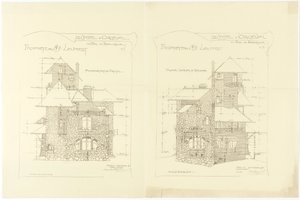 Elevations, Right and Left Lateral Facades, Castel d