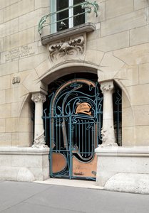 Entrance Door of the Castel Beranger, in Art Nouveau Style, Built Between 1895 and 1898 in the 16th Arrondissement in Paris