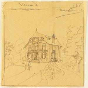 Perspective View of a Villa by Hector Guimard