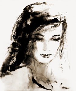 Wistful Woman Portrait