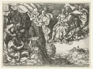 The Rich Man in Hell Sees Abraham with Lazarus (series: Parable of Lazarus and the Rich Man)