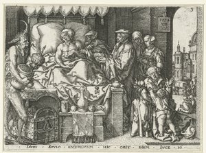 The Rich Man on His Deathbed (Parable of Lazarus and the Rich Man)