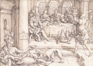 Lazarus Begging for Crumbs from Dive