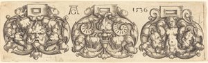 Three Buckles of Girdles Side by Side by Heinrich Aldegrever