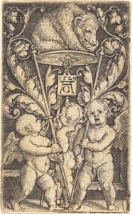 Three Cupids and a Bear by Heinrich Aldegrever