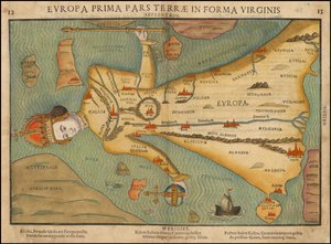 1580s Anthropomorphic Map of Europe