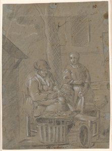 Two Women with Household Chores by Heinrich Dittmers