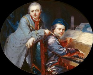 Self-portrait with Gottlieb Christian Füger, Artist
