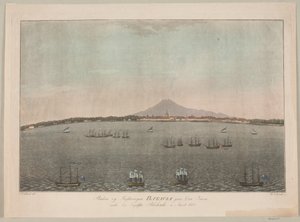 The City and Fortress of Batavia on the Island of Java under the English Blockade in the Year 1800 by Heinrich Grosch