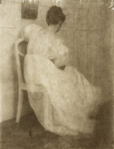 Mary Warner on a White Chair, c.1910 by Heinrich Kuhn