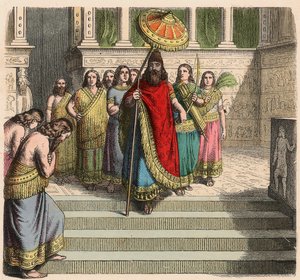 Assyrian: King and Suite by Heinrich Leutemann