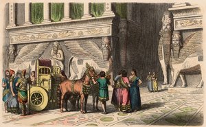 Assyrian: Palace-Portal by Heinrich Leutemann
