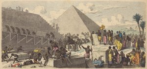 Building of the Pyramids in Ancient Egypt by Heinrich Leutemann