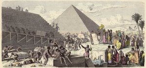 Building of the Pyramids in Ancient Egypt by Heinrich Leutemann