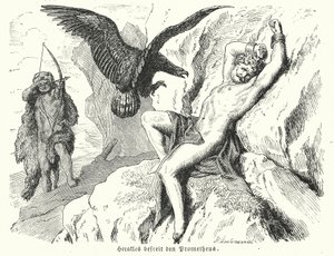 Heracles freeing Prometheus