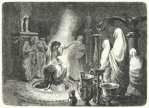 Pythia, High Priestess of the Temple of Apollo at Delphi by Heinrich Leutemann