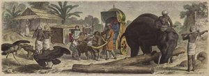 Scene in Bengal, India by Heinrich Leutemann