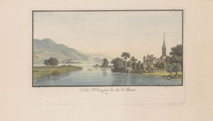 View of St. Petersinsel on Lake Biel by Heinrich Rieter