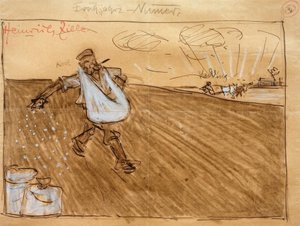 Korl Sowing, Vadding Plowing by Heinrich Zille