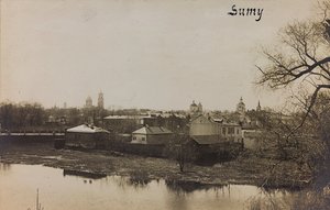 First World War: The Ukraine in the Years 1914-1916 During the Invasion of the German Army. View of Sumy by Heldenfriedhof Dsessentniki (attr. to)