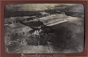 First World War: the Ukraine in the years 1914-1916 during the invasion of the German army. Aerial View by Heldenfriedhof Dsessentniki (attr. to)