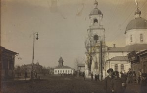 First World War: the Ukraine in the years 1914-1916 during the invasion of the German army. View of a city