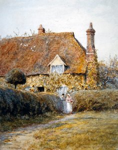 By a Cottage Gate by Helen Allingham