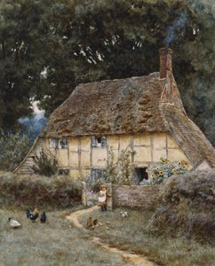 On the Brook Road, Near Witley by Helen Allingham