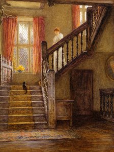 The Staircase, Whittington Court, Gloucestershire by Helen Allingham