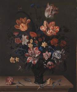 Tulips and Other Flowers in a Rummer