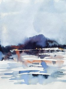 Misty Mountain Lake by Helena Ryhle