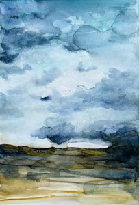 Turbulent Sky Over Land by Helena Ryhle