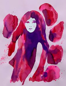 Vibrant Abstract Woman by Helena Ryhle