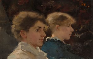 Two Profiles (Marianne Preindlsberger in front) by Helene Schjerfbeck