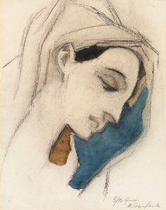Virgin Mary, after El Greco by Helene Schjerfbeck