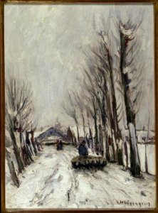 Sheep Herd in Winter by Helmuth Liesegang