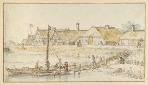 Village Street by the Canal by Hendrick Avercamp