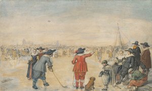 Winter Games on the Frozen River IJssel by Hendrick Avercamp