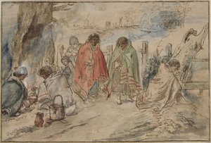 Gypsies by the Campfire by Hendrick Avercamp