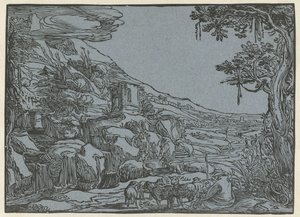 Arcadian Landscape by Hendrick Goltzius (rejected attribution)