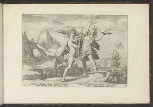 Daphne Turning into a Laurel Tree by Hendrick Goltzius (workshop of)