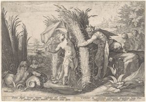 Pan and Syrinx by Hendrick Goltzius (workshop of)